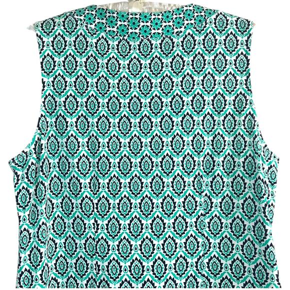 Tommy Bahama Turquoise Sleeveless V-Neck Cotton Knit Activewear Dress Sz Medium - Picture 5 of 8